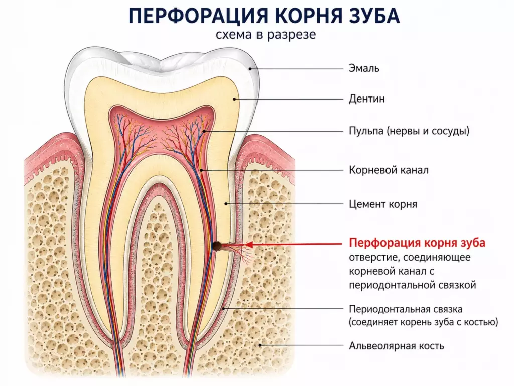 Перфорация корневого канала: причины, симптомы, лечение - Vivadent